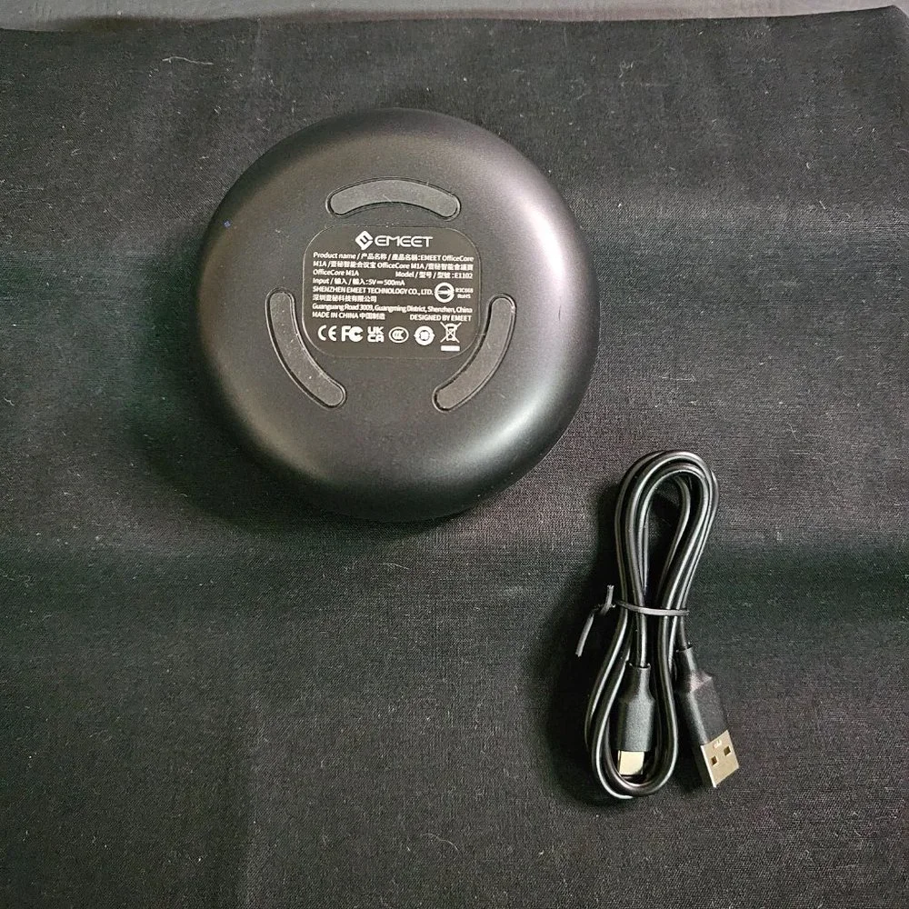 EMEET USB Speakerphone, M1A Zoom Certified AI Mics 360°Voice Pickup USB NOB